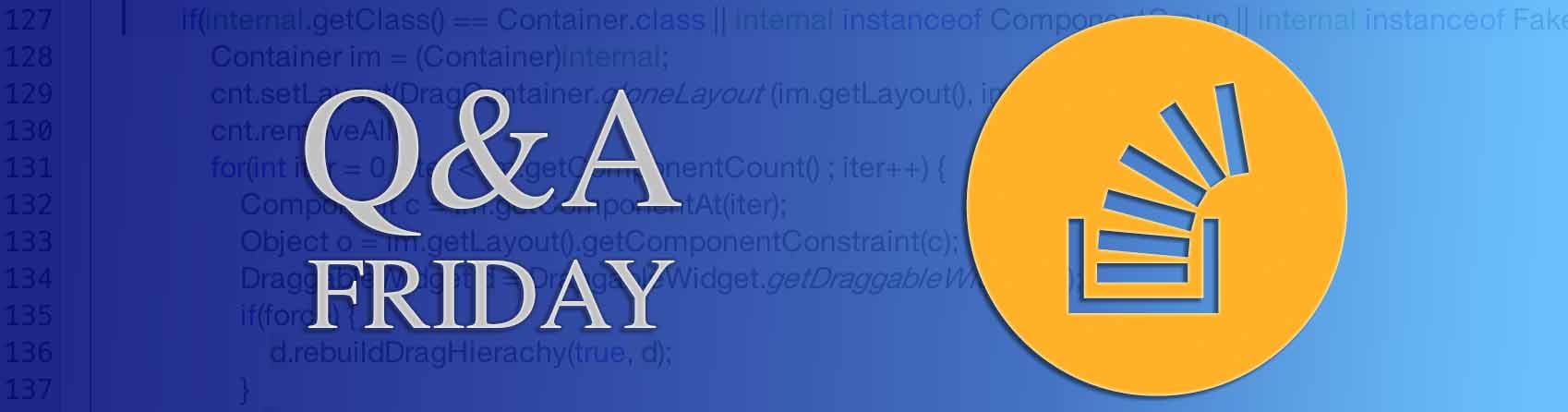 Questions Of The Week I